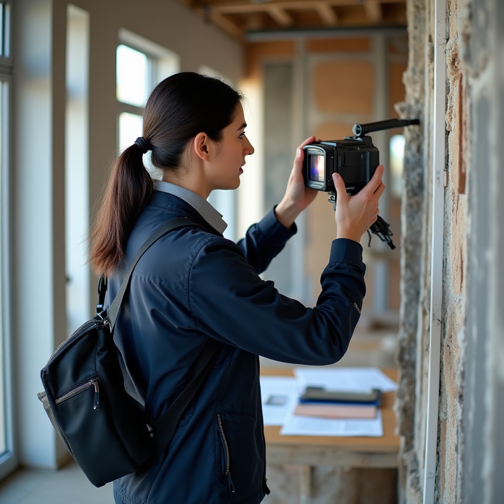 Ungoti wesayensi yezakhiwo ohlola imbala yesakhiwo nekhwalithi yokugqoka ngesikhathi sokuhlola kwezobuchwepheshe