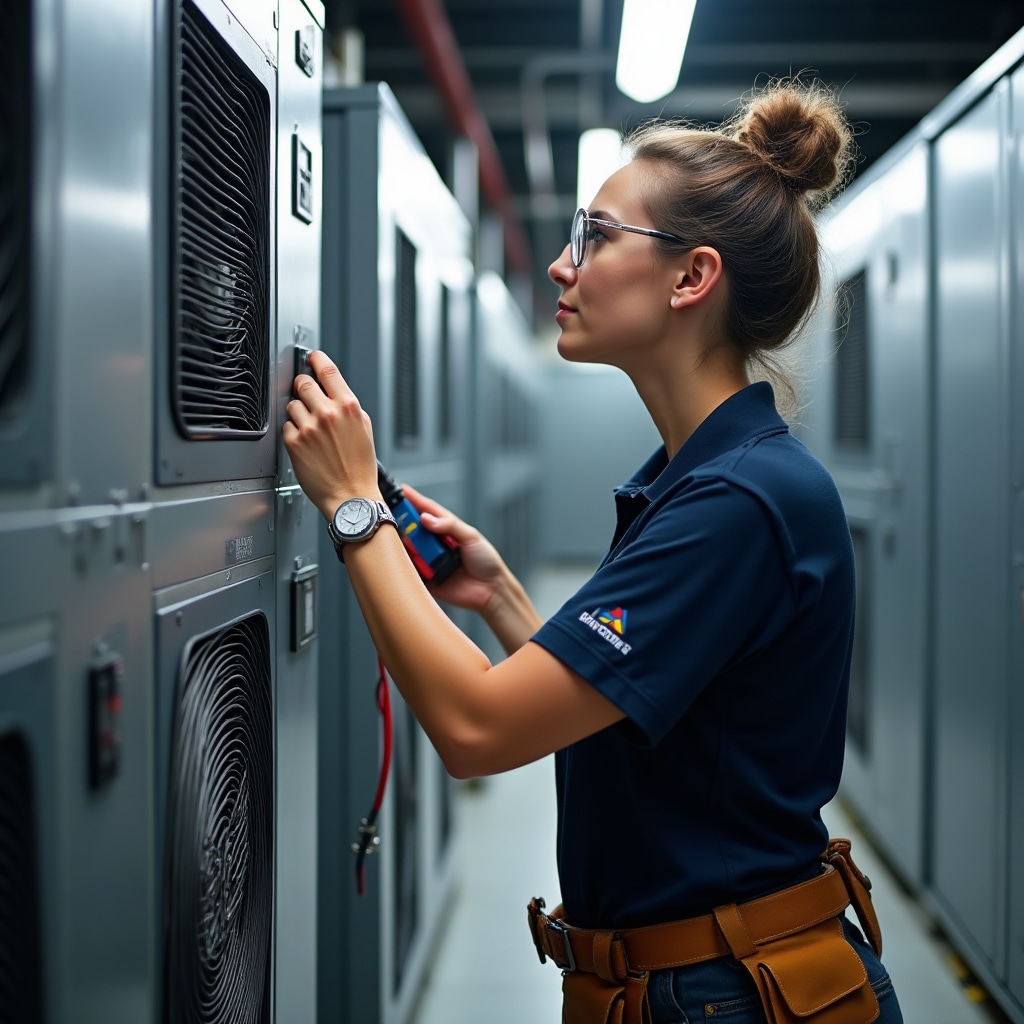 Ukuhlolwa kwezobuchwepheshe okunemininingwane kwesistimu ye-HVAC yezohwebo okubonisa ukuhlolwa kokusebenza kahle nokulinganisa kokusebenza